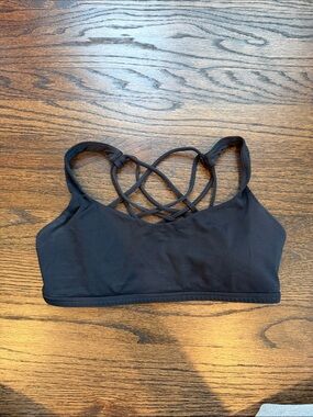 Black Strappy Bralette - Women's Comfort Sports Bra